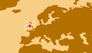 World map highlighting the UK